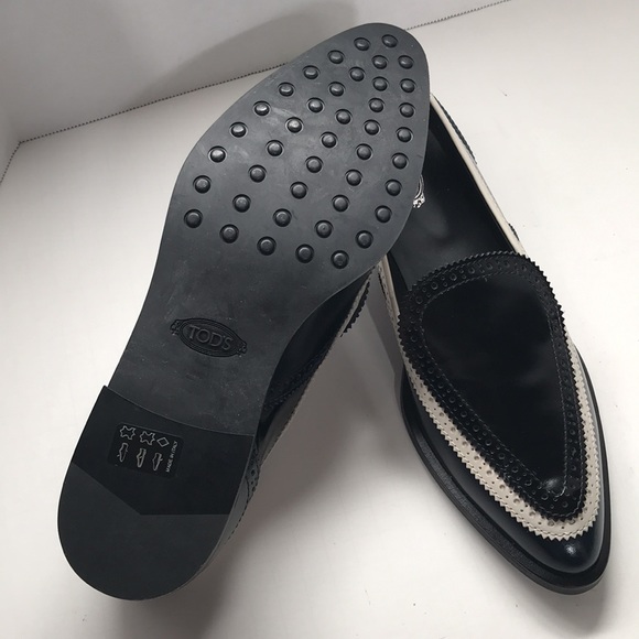 Tod’s women’s 3 tone leather loafers size 38 - Picture 7 of 8
